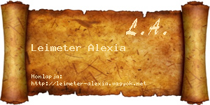 Leimeter Alexia névjegykártya